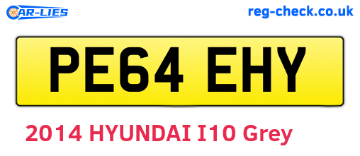 PE64EHY are the vehicle registration plates.