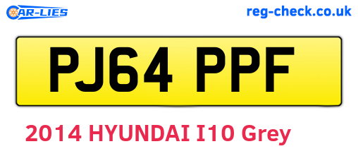 PJ64PPF are the vehicle registration plates.