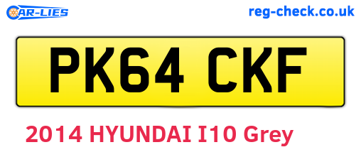 PK64CKF are the vehicle registration plates.