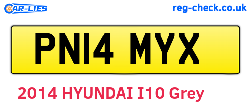 PN14MYX are the vehicle registration plates.