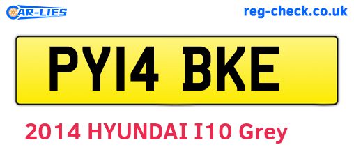 PY14BKE are the vehicle registration plates.