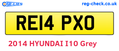 RE14PXO are the vehicle registration plates.