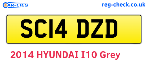 SC14DZD are the vehicle registration plates.