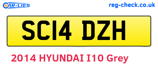 SC14DZH are the vehicle registration plates.