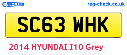 SC63WHK are the vehicle registration plates.