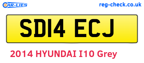 SD14ECJ are the vehicle registration plates.