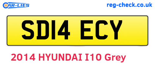 SD14ECY are the vehicle registration plates.