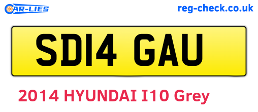 SD14GAU are the vehicle registration plates.