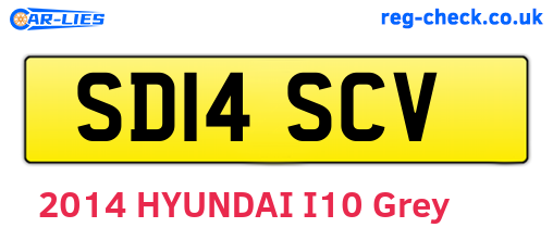SD14SCV are the vehicle registration plates.