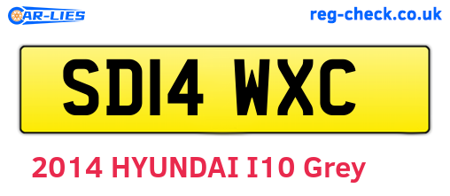 SD14WXC are the vehicle registration plates.