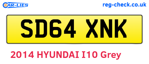 SD64XNK are the vehicle registration plates.