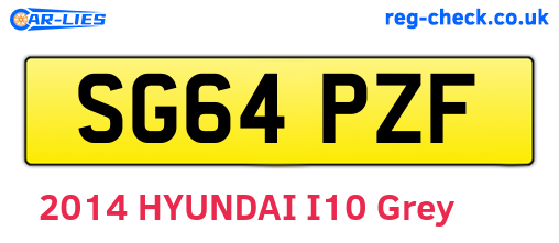 SG64PZF are the vehicle registration plates.