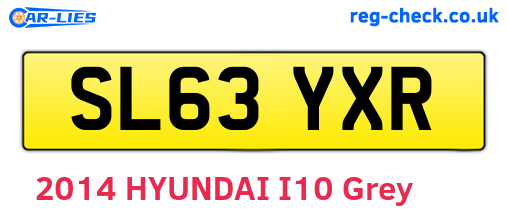 SL63YXR are the vehicle registration plates.