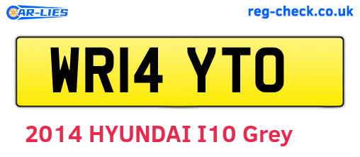 WR14YTO are the vehicle registration plates.