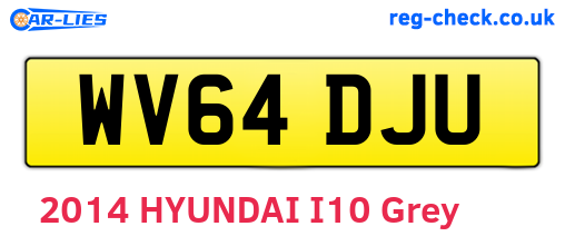 WV64DJU are the vehicle registration plates.