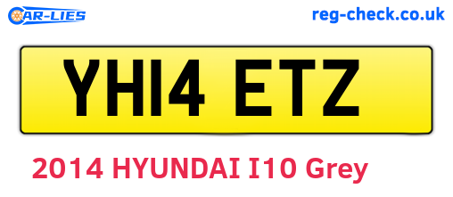 YH14ETZ are the vehicle registration plates.