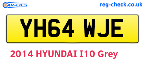 YH64WJE are the vehicle registration plates.
