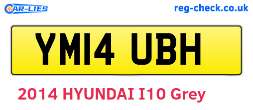 YM14UBH are the vehicle registration plates.