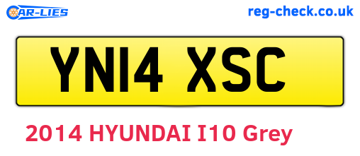 YN14XSC are the vehicle registration plates.