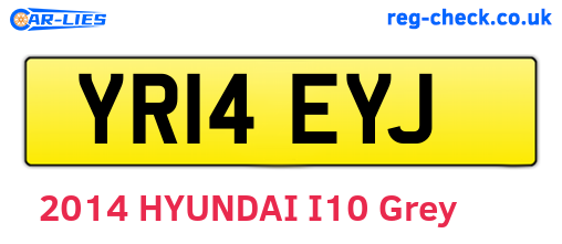 YR14EYJ are the vehicle registration plates.