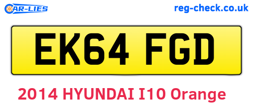 EK64FGD are the vehicle registration plates.