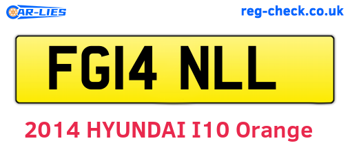 FG14NLL are the vehicle registration plates.