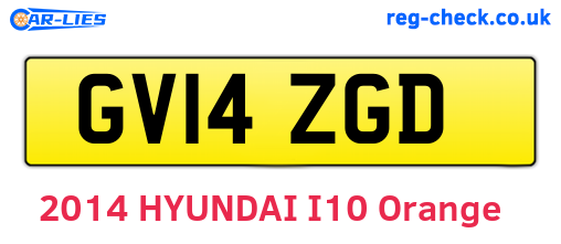 GV14ZGD are the vehicle registration plates.