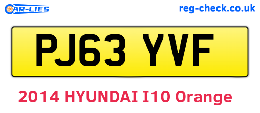 PJ63YVF are the vehicle registration plates.