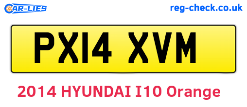 PX14XVM are the vehicle registration plates.