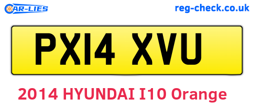 PX14XVU are the vehicle registration plates.