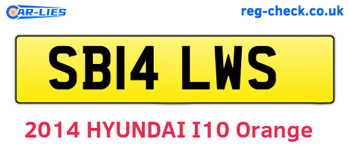 SB14LWS are the vehicle registration plates.