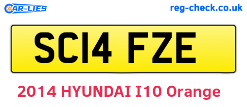 SC14FZE are the vehicle registration plates.