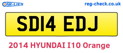 SD14EDJ are the vehicle registration plates.