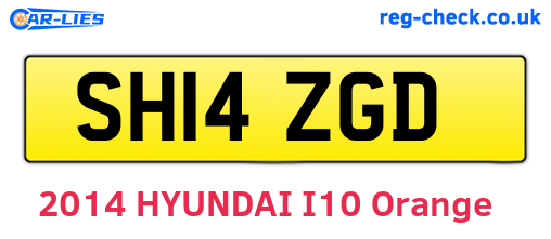 SH14ZGD are the vehicle registration plates.