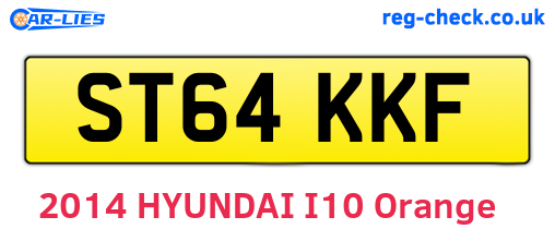 ST64KKF are the vehicle registration plates.