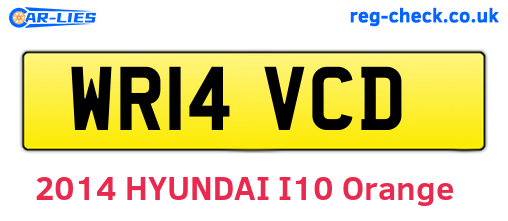 WR14VCD are the vehicle registration plates.