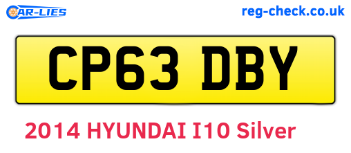 CP63DBY are the vehicle registration plates.