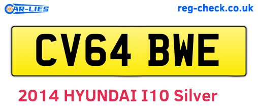 CV64BWE are the vehicle registration plates.