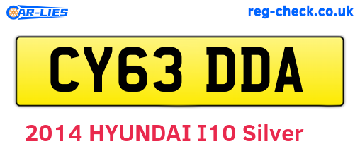 CY63DDA are the vehicle registration plates.