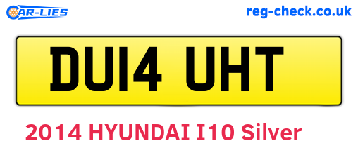DU14UHT are the vehicle registration plates.