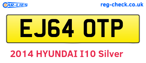 EJ64OTP are the vehicle registration plates.
