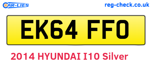 EK64FFO are the vehicle registration plates.
