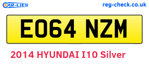EO64NZM are the vehicle registration plates.