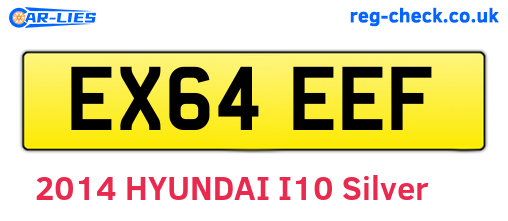 EX64EEF are the vehicle registration plates.