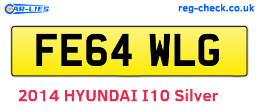 FE64WLG are the vehicle registration plates.