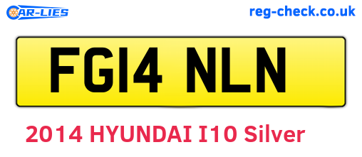 FG14NLN are the vehicle registration plates.