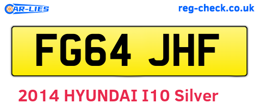 FG64JHF are the vehicle registration plates.