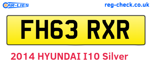 FH63RXR are the vehicle registration plates.