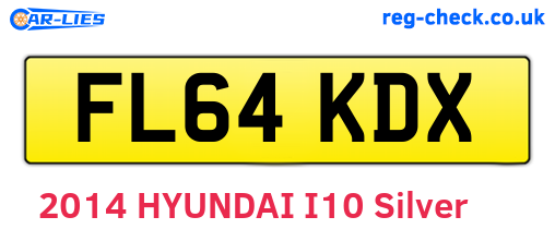FL64KDX are the vehicle registration plates.