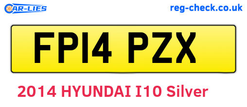 FP14PZX are the vehicle registration plates.